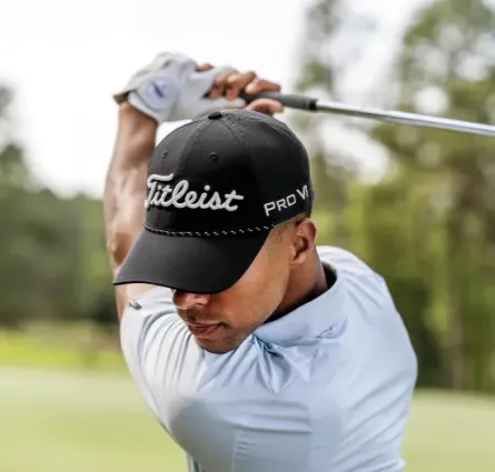 Custom golf caps with embroidery-ready reinforced front panels
